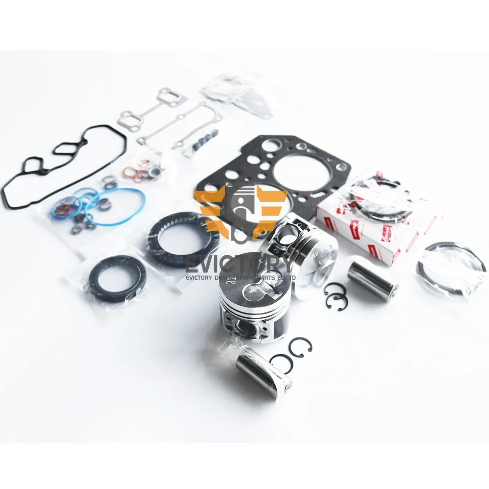 For YANMAR 2T70E 2TNV70 rebuild kit valve guide piston ring liner gasket bearing