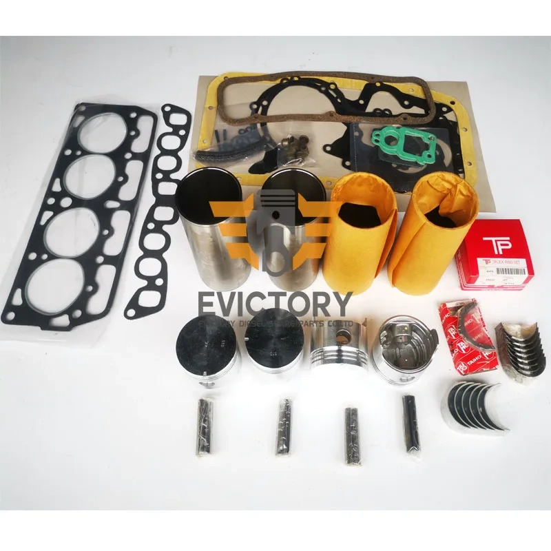 For TOYOTA forklift 4P overhaul rebuild kit piston ring liner bearing gasket + 1pc crankshaft
