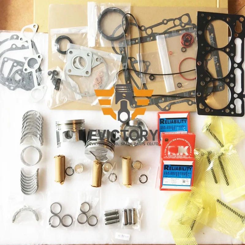 For kubota D1105 overhaul rebuild kit + water pump + conrod 1pc