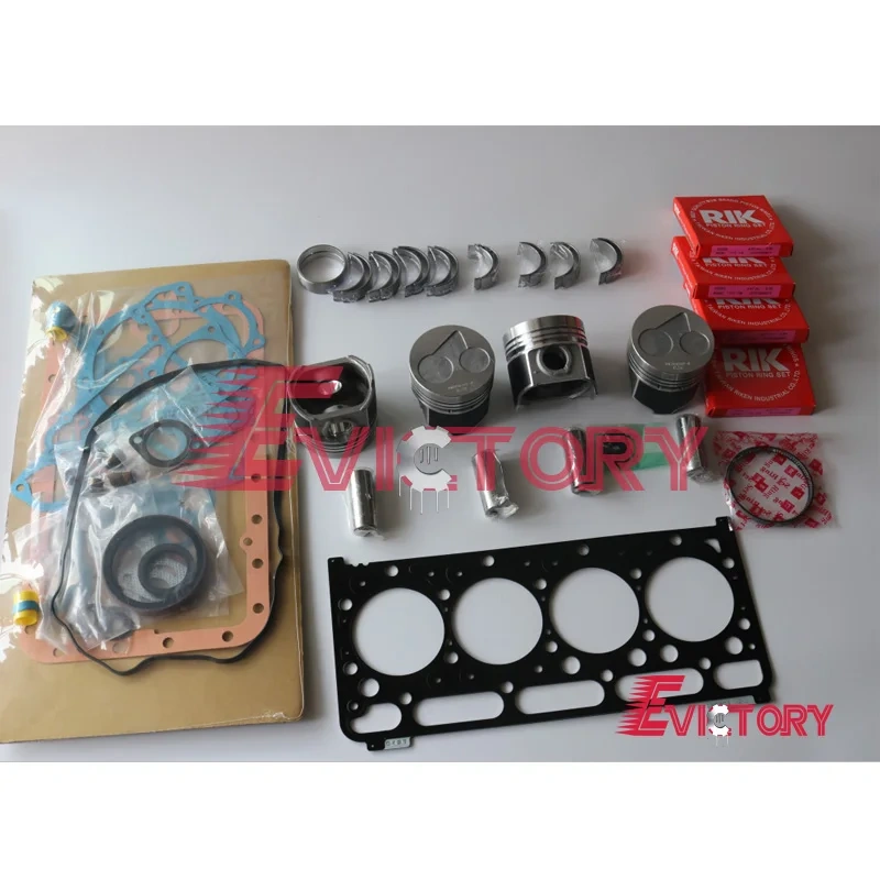 for KUBOTA V2203T V2203DI V2203-DI-T V2203 crankshaft Connecting Rod 4pcs Engine Rebuild kit Piston Ring Gasket Bearing