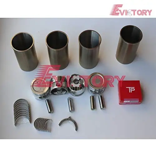 Forklift Parts K25 K12 crankshaft 4 pcs Connecting Rod + Bearing + Piston + Ring + Cylinder Liner + Gasket Set
