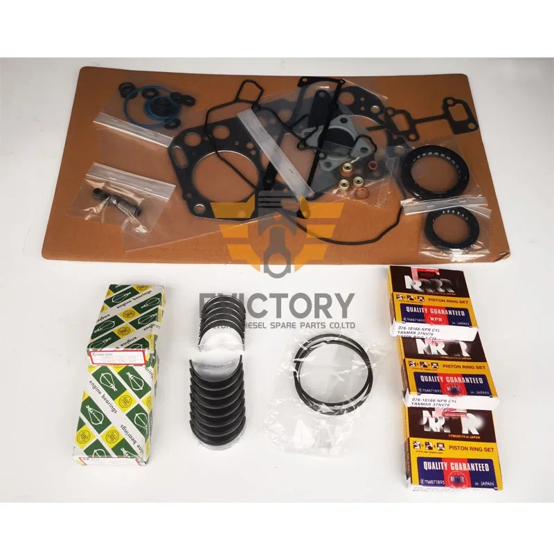 for Yanmar 3TNV76 piston ring+main bearing+con rod bearing for caterpillar 301.4C