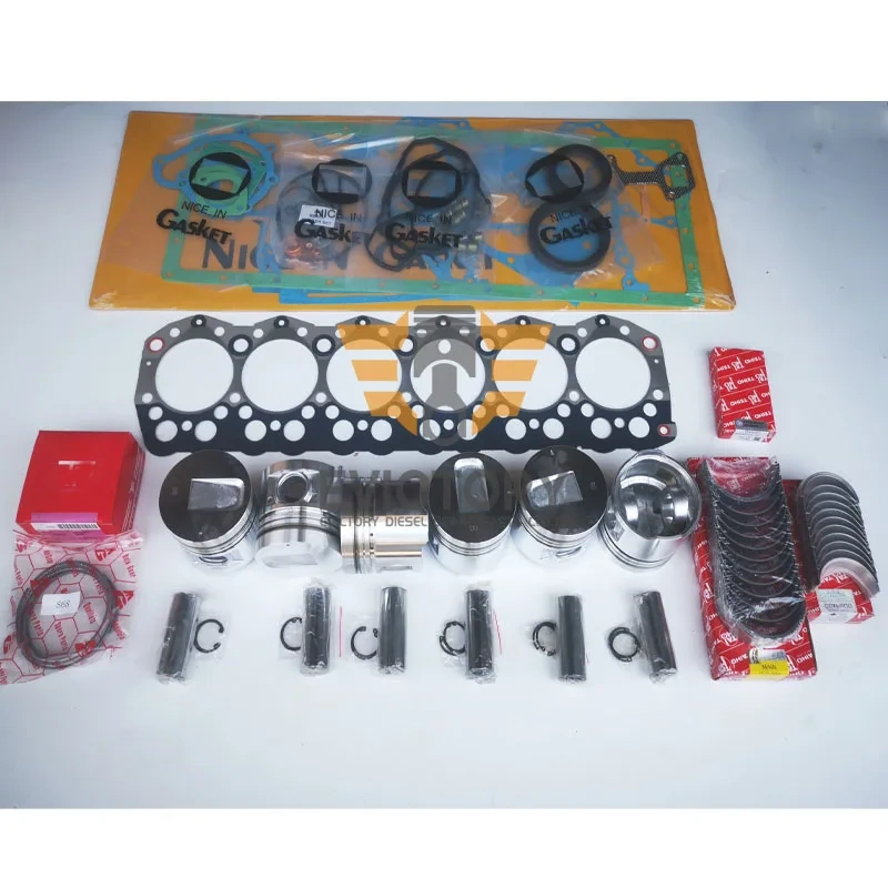 For MITSUBISHI S6S crankshaft + overhaul rebuild kit piston conrod bearing gasket