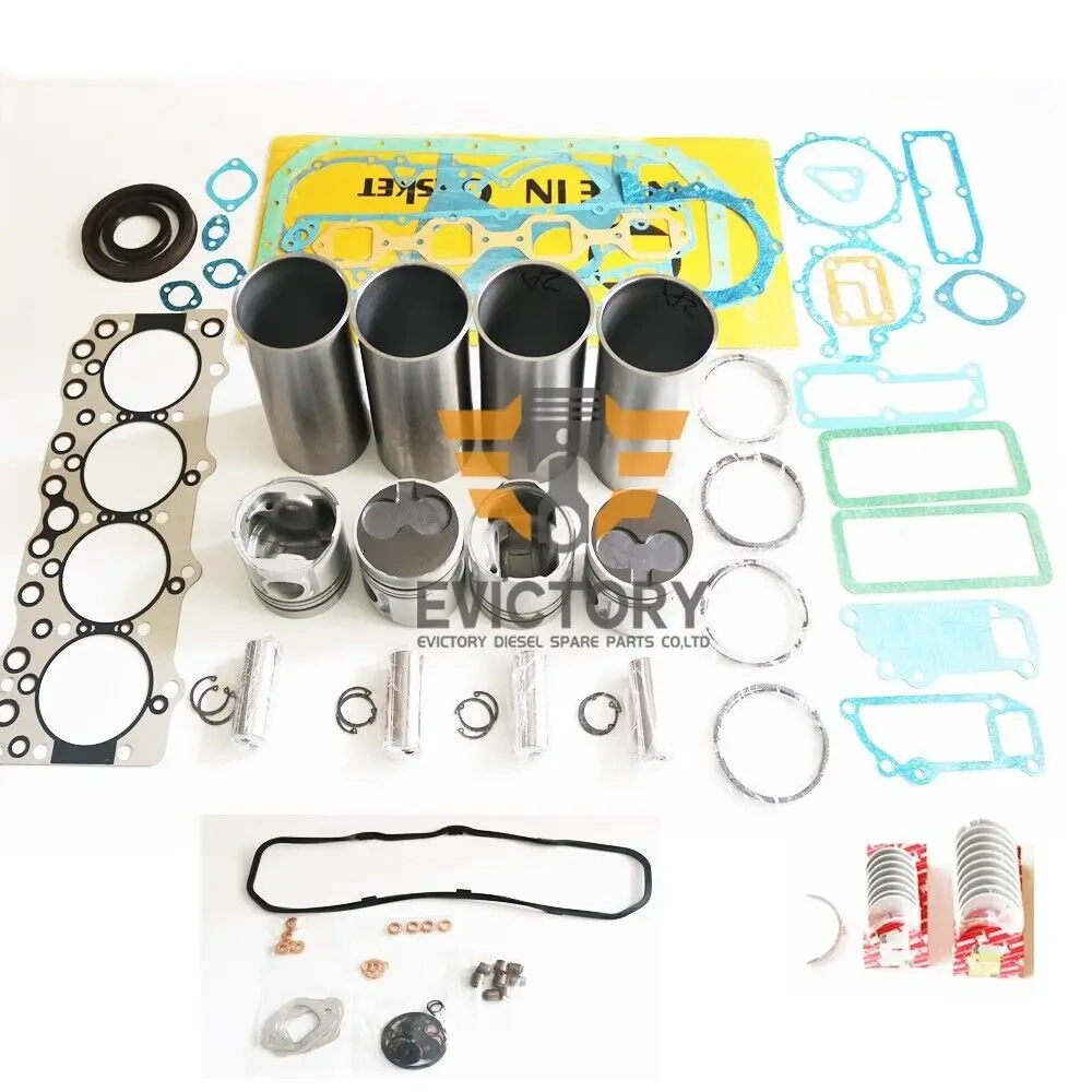 For ISUZU 4BD2-T 4BD2T rebuild kit overhaul gasket liner piston bearing NPR NQR