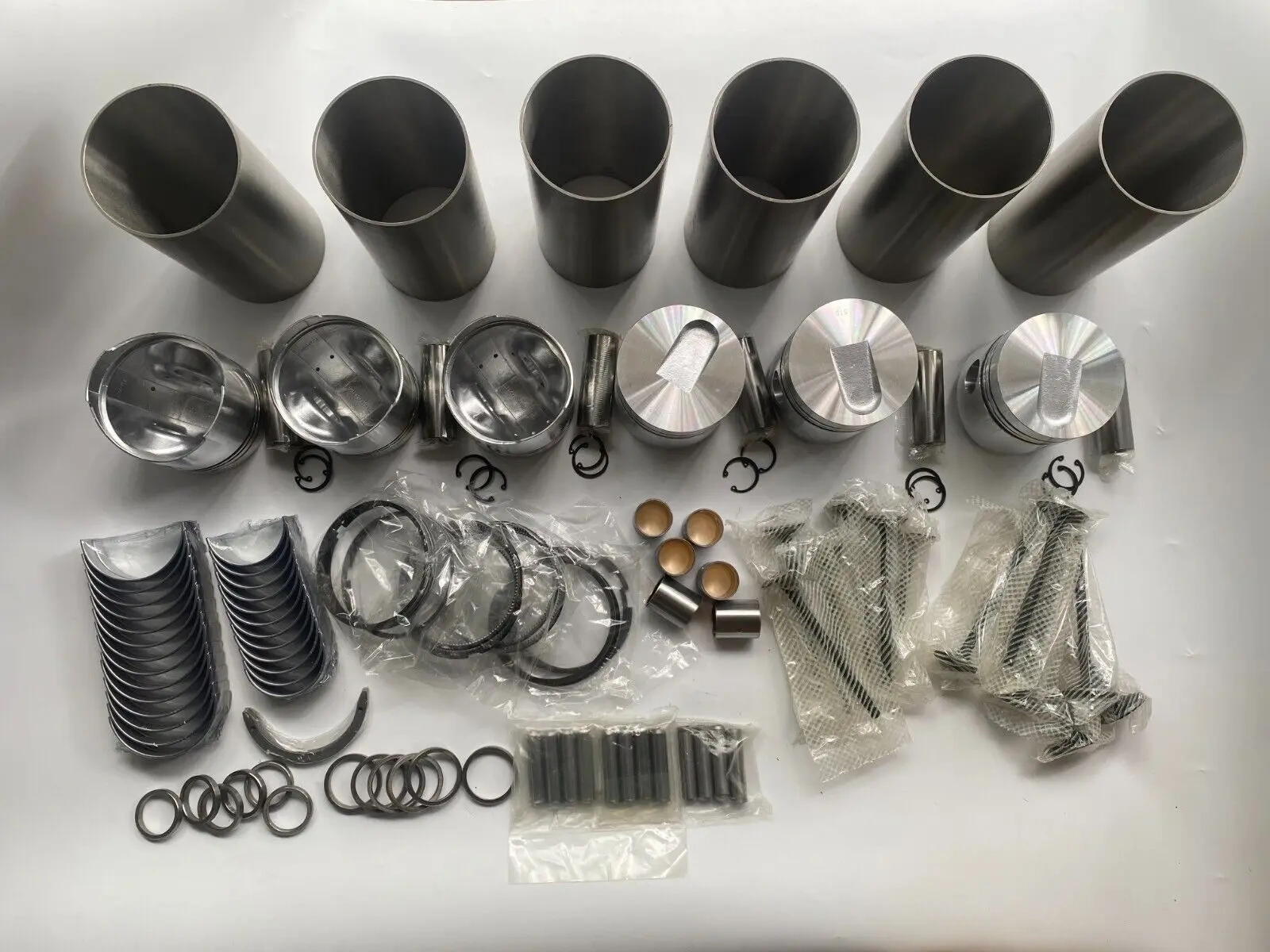 For Mitsubishi S6E-2 S6E2 engine rebuild kit water pump + oil pump + piston gask