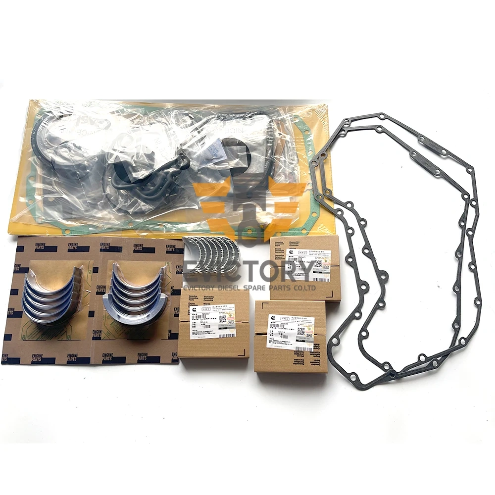 For CUMMINS 4BTA3.9 4BT3.9 rebuild kit full gaskets + piston ring all bearings