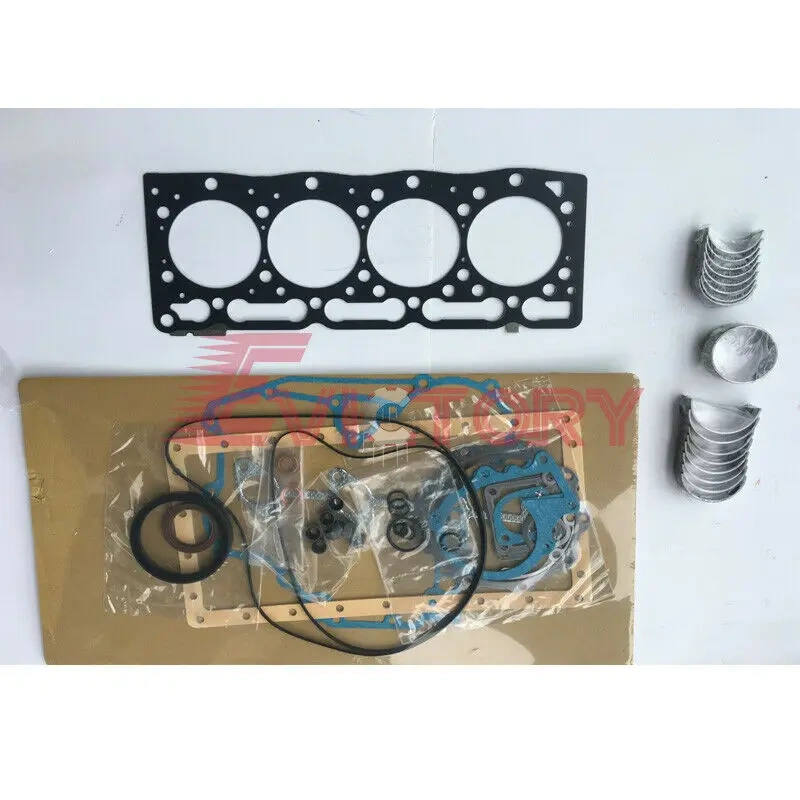 For Kubota V1305T V1305 rebuild kit Piston ring cylinder gasket kit and bearing