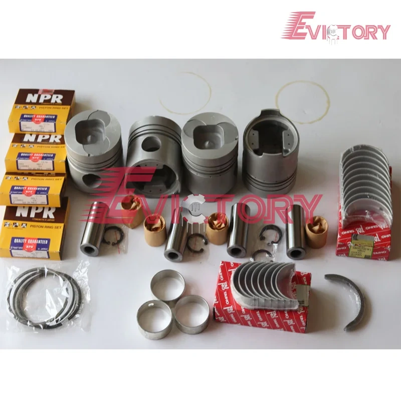 For ISUZU 4BD1-T 4BD1T rebuild kit piston gasket bearing water pump conrod 1pc