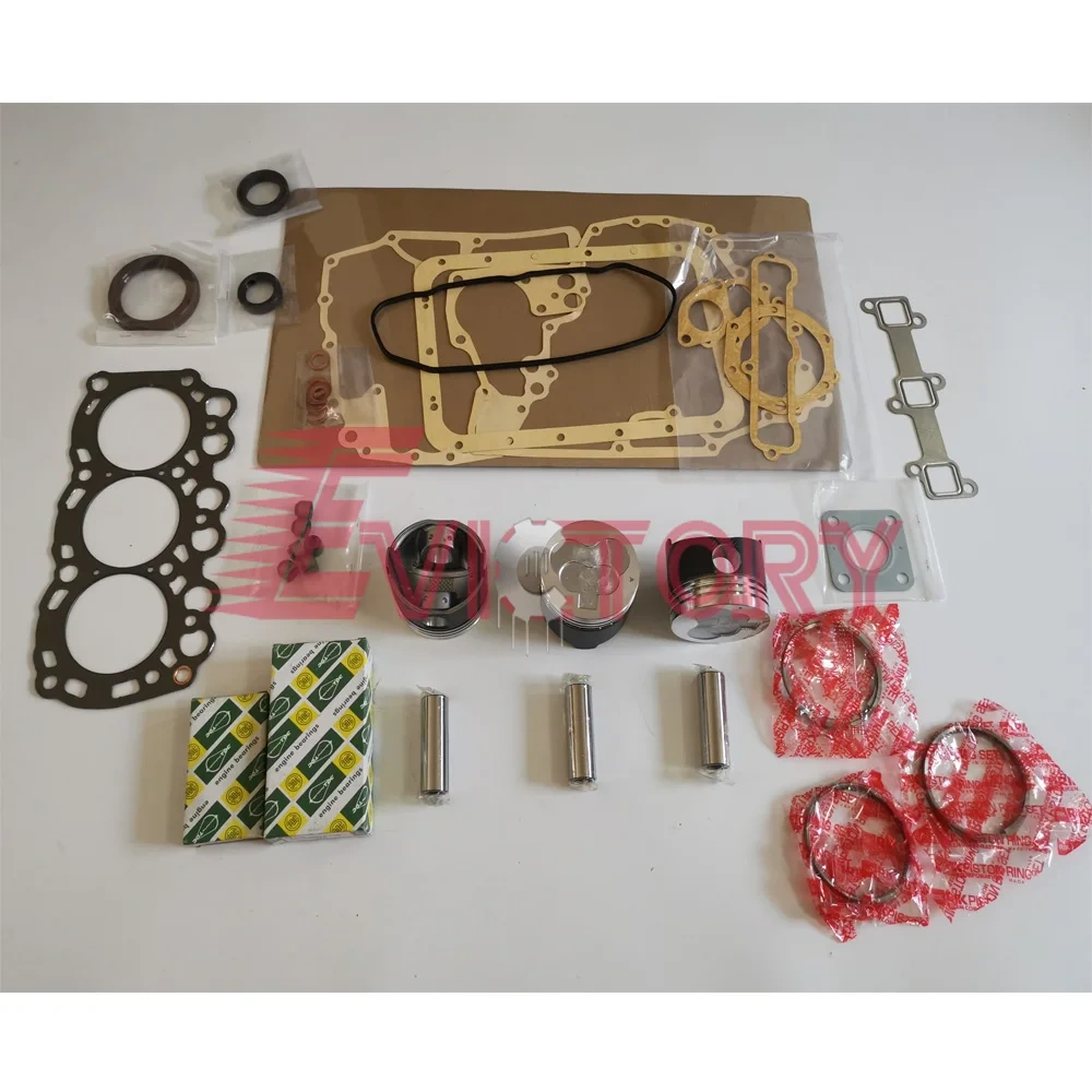 For MITSUBISHI L3E rebuild kit oversize 0.50MM piston + ring + cylinder gasket kit + crankshaft conrod bearing + valve