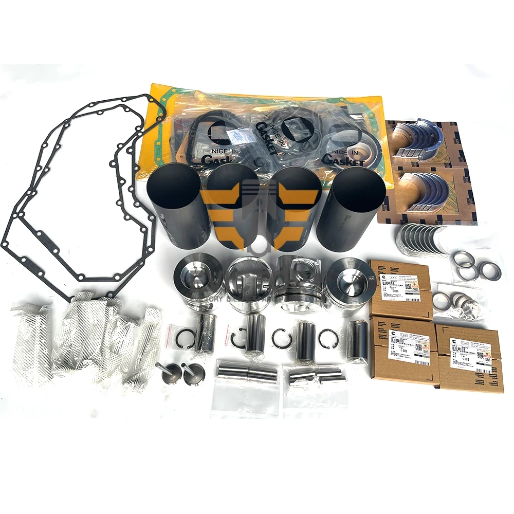 For CUMMINS 4BTA3.9 4B3.9 rebuild kit valve guide piston liner ring gasket brgs