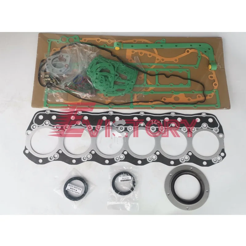 for MITSUBISHI 6D34 6D34T piston ring + full cylinder gasket kit