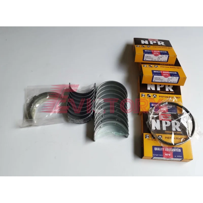 For YANMAR 4TNV106 4TNV106T 4TNV106-T rebuild kit piston ring + gasket + bearing