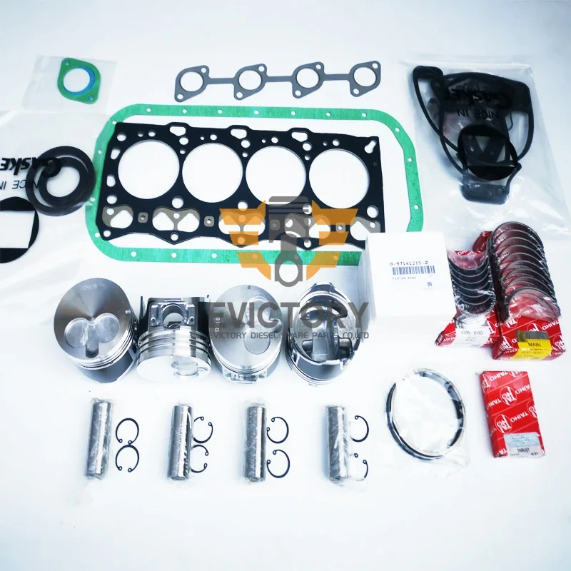 For Isuzu 4LE1 Oil pump rebuild overhaul kit piston liner gasket bearing