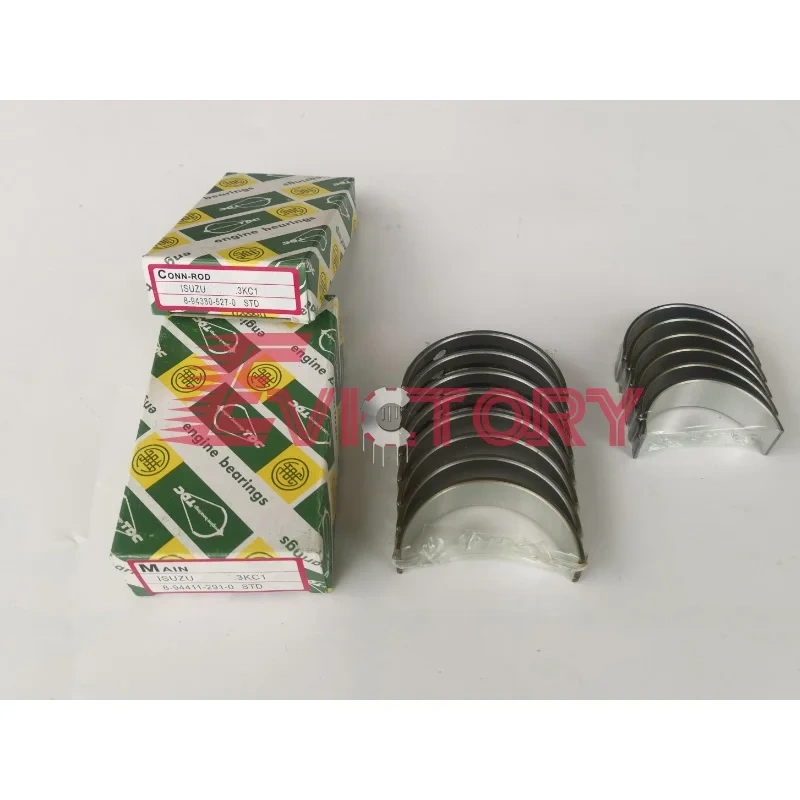 ISUZU Excavator 3KC1 overhaul gasket kit + main conrod con rod bearing set