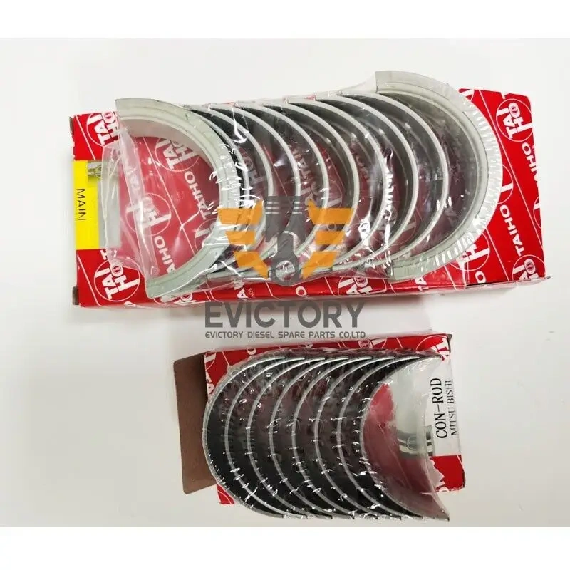 For Mitsubishi S3Q2 S4Q S4Q2 Crankshaft Bearing + Connecting Rod Bearing