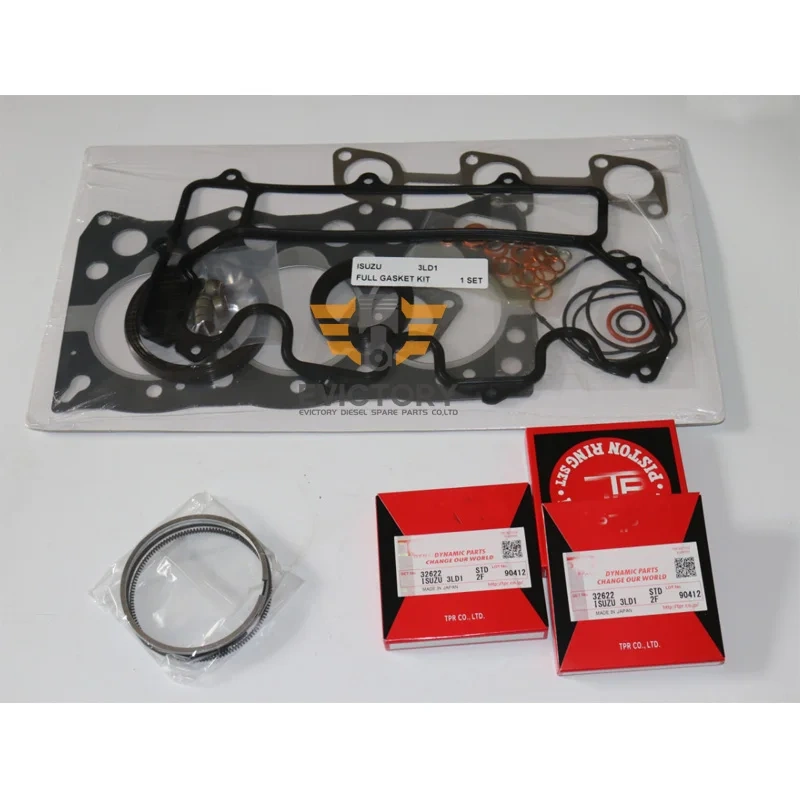 3LD1 piston & ring oversize +0.50 & full gasket kit For ISUZU excavator