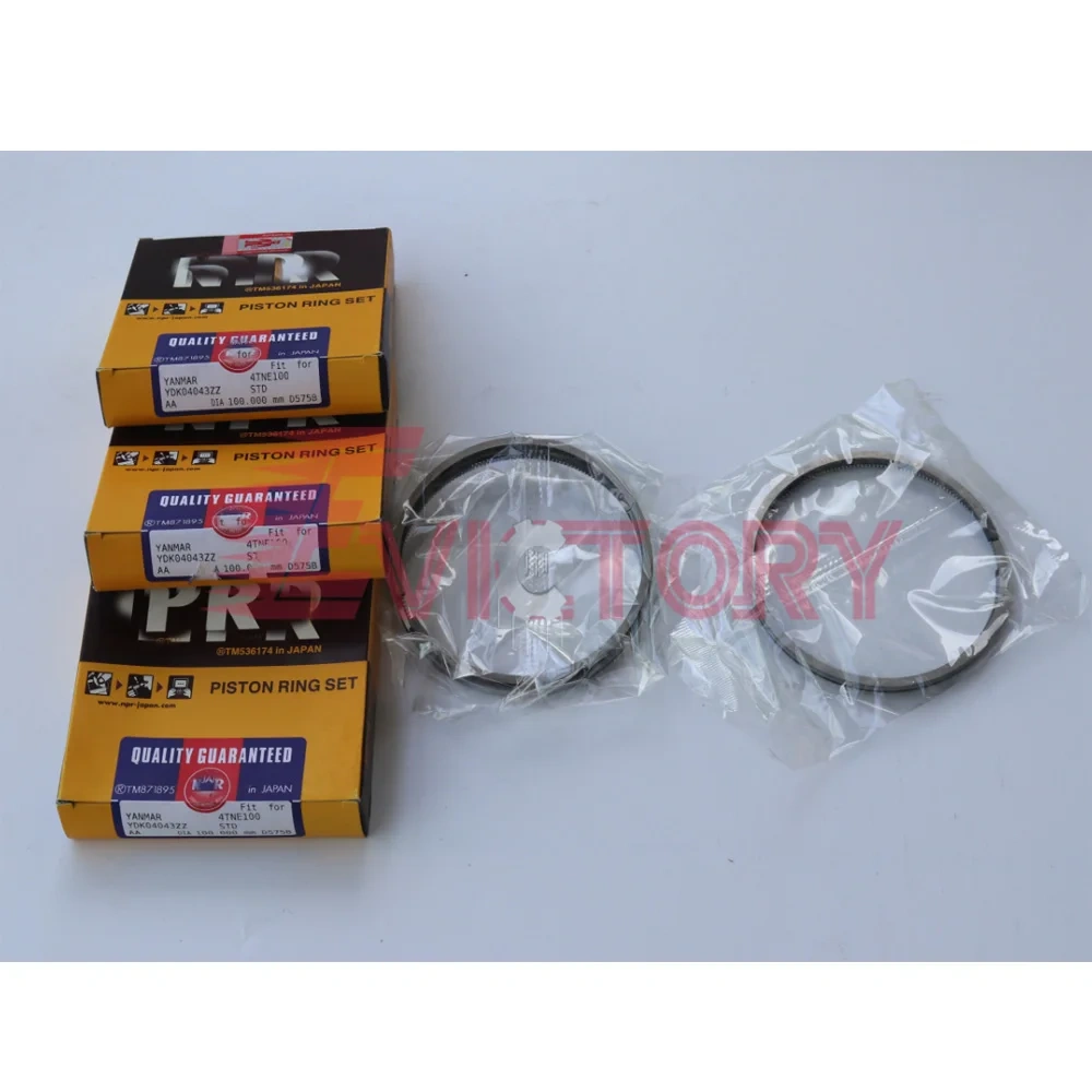 For YANMAR 3TN100E 3TN100 rebuild kit pistong ring overhaul kit gasket bearing