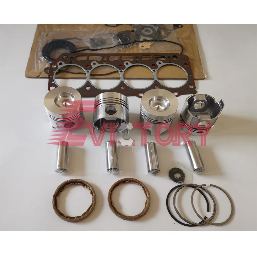 For YANMAR 4TN82 4TN82L rebuild overhaul kit piston ring full gasket kit + water pump