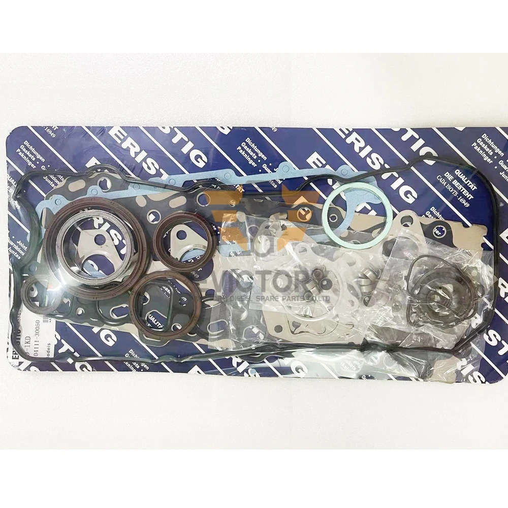 For TOYOTA 1KD 1KD-FTV Overhaul Gasket kit with crankshaft& con rod bearing