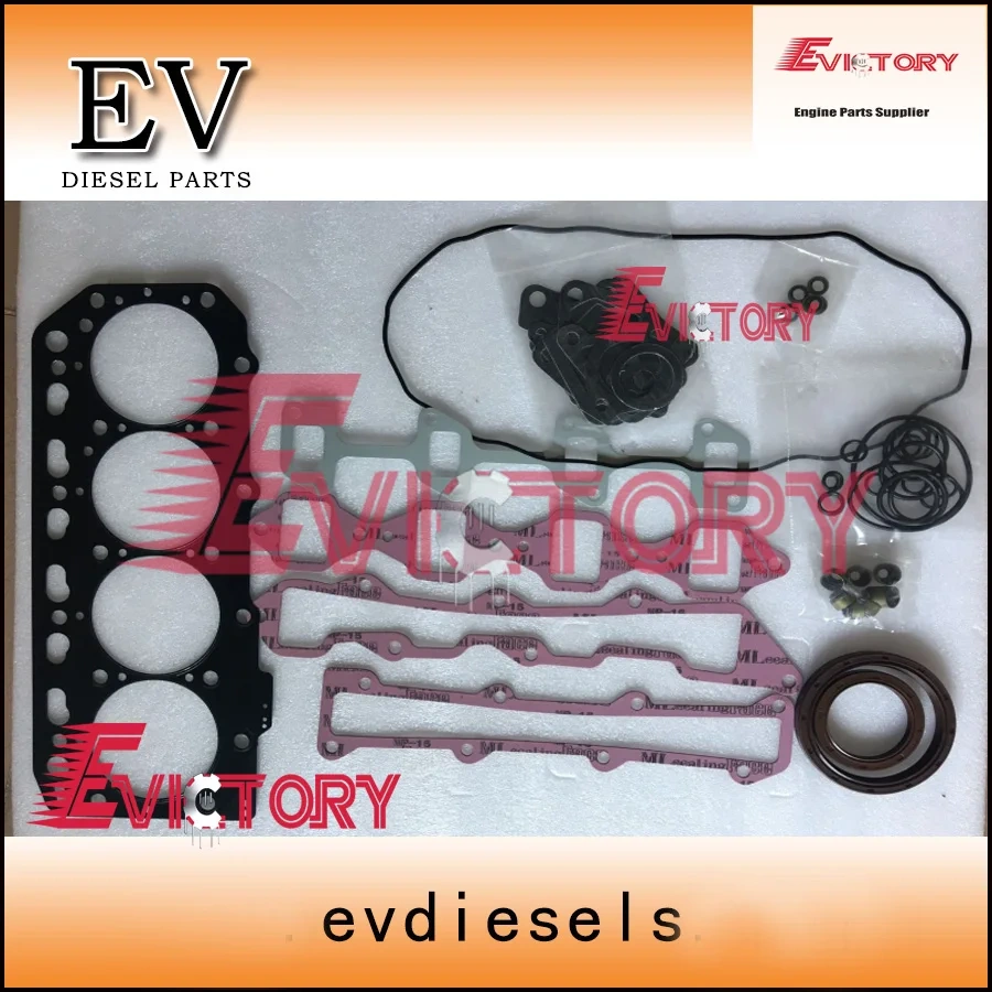 For Yanmar VIO20-1 engine overhaul kit 4TNV88 4TNV88T piston+ring+liner+bearing+gasket+Valve guide seat