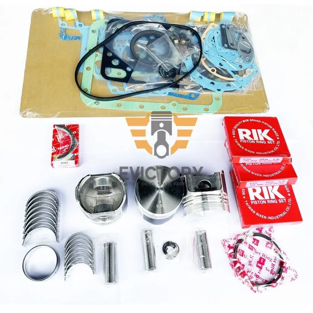 For KUBOTA spare parts D1402 connecting rod + piston ring gasket bearing set