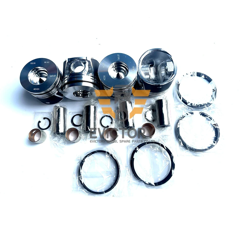 For DEUTZ BF4M1011 rebuild kit piston + ring + gasket + liner + bearing + valve guide seat excavator engine parts