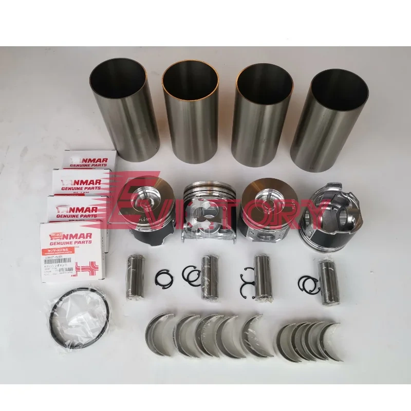For YANMAR 4TNV94 4TNV94L rebuild kit valve piston ring cylinder gasket liner bearing