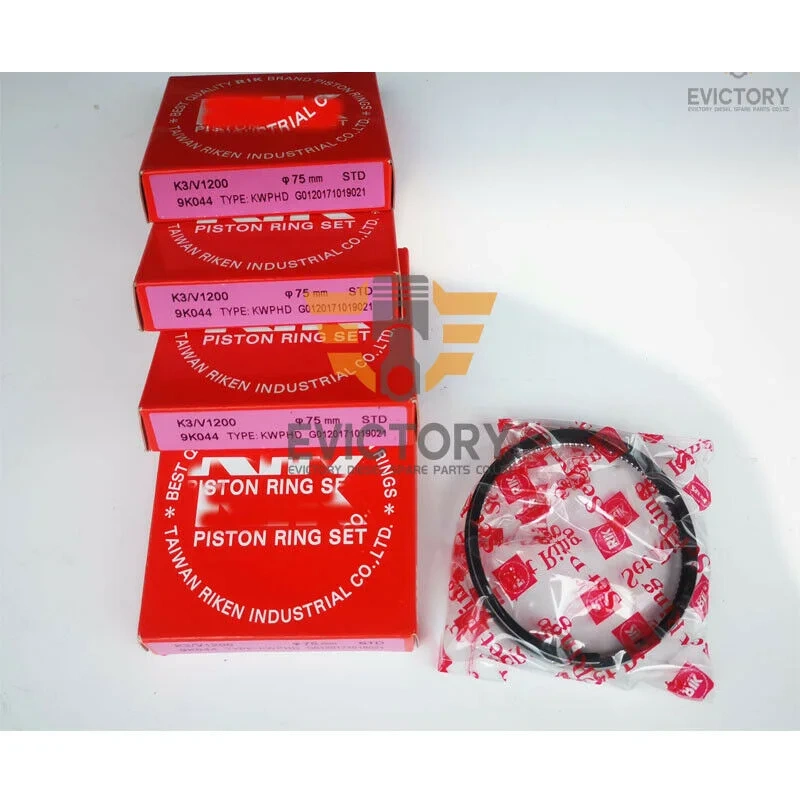 For Kubota V1502 cylinder head assy + piston ring + full cylinder gasket kit