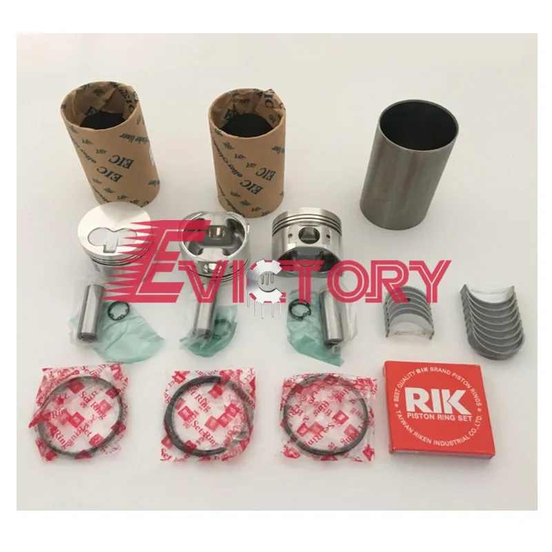 For YANMAR parts 3TNE74 cylinder liner piston ring overhaul gasket kit main conrod bearing