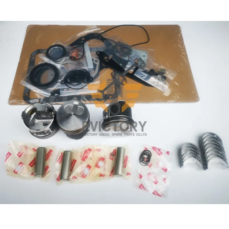 For YANMAR 3TNV74 rebuild kit connecting rod piston ring full gasket kit main conrod bearing set