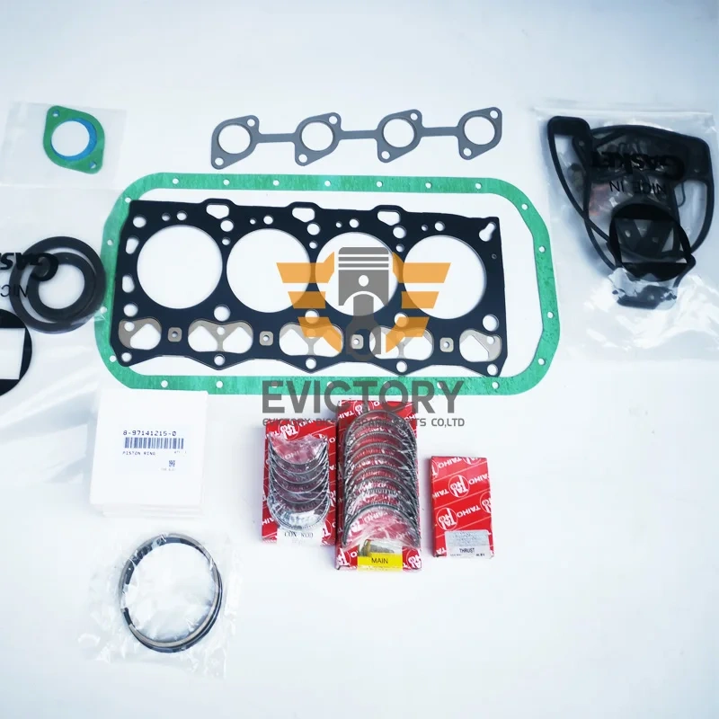 For Isuzu 4LE1 cylinder Head 4LE1 rebuild overhaul kit ring gasket bearing