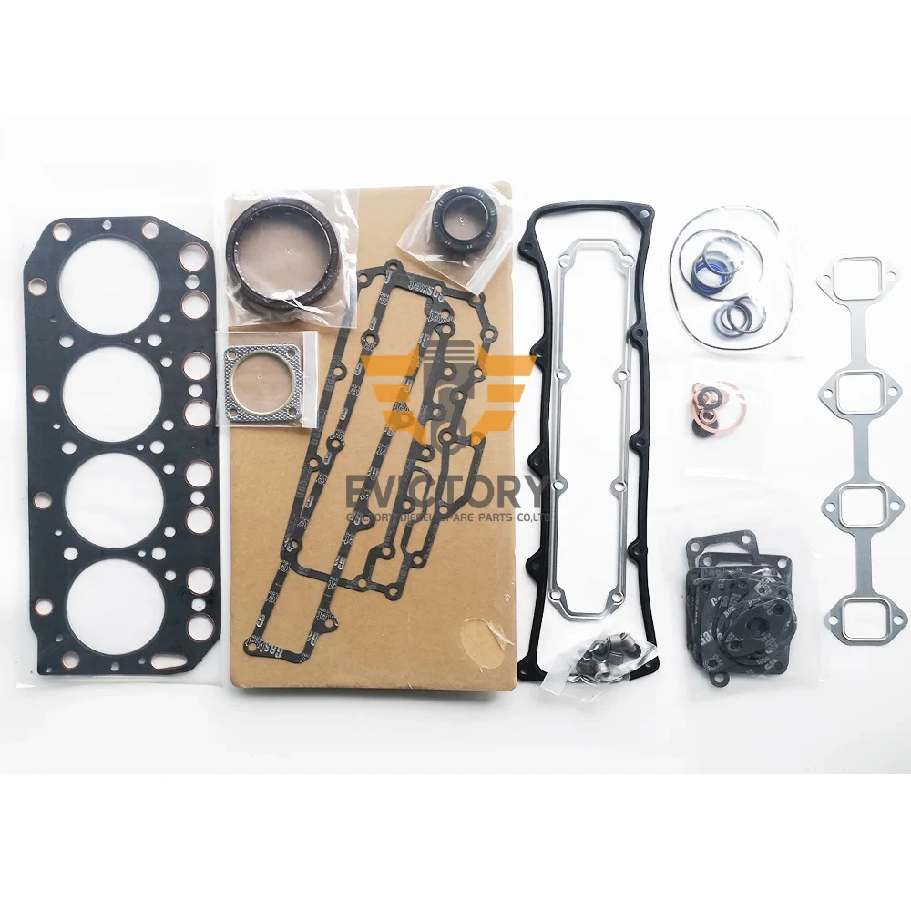 For Yanmar 4TN100 4TN100E 4TN100L 4TNE100 4D100 4D100E Rebuild Kit Piston ring + complete gasket kit + all bearings