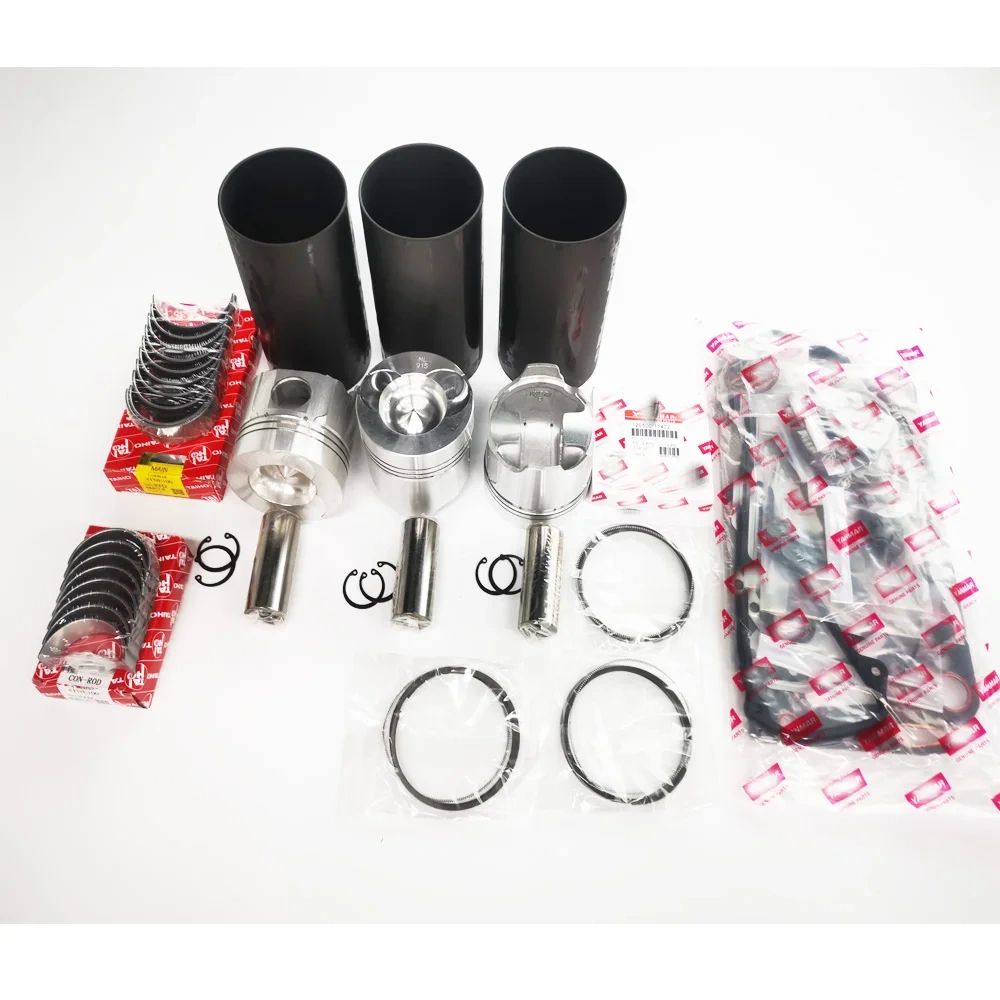 For YANMAR 3D100 3TN100 3TN100E overhaul rebuild kit piston ring liner gasket bearing valve guide seat