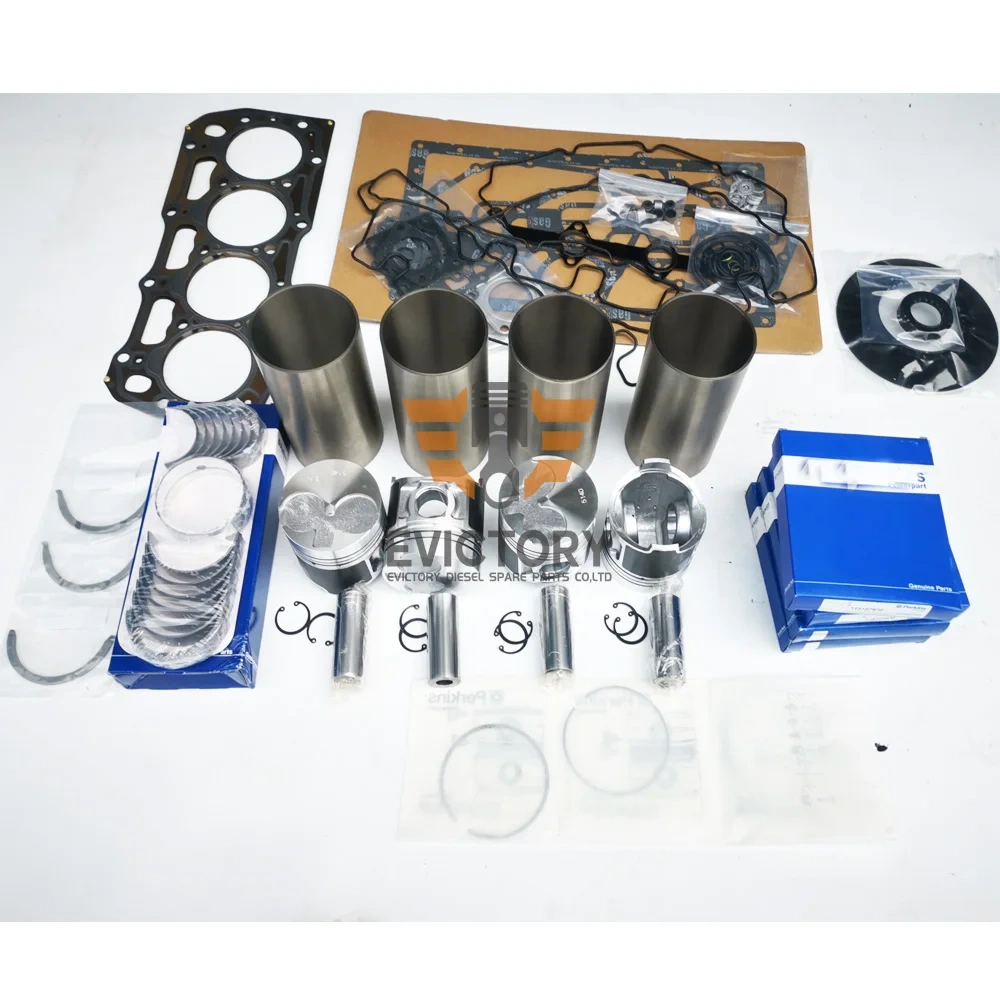 For PERKINS 404C-22 404C-22T 404D overhaul rebuild kit + water pump