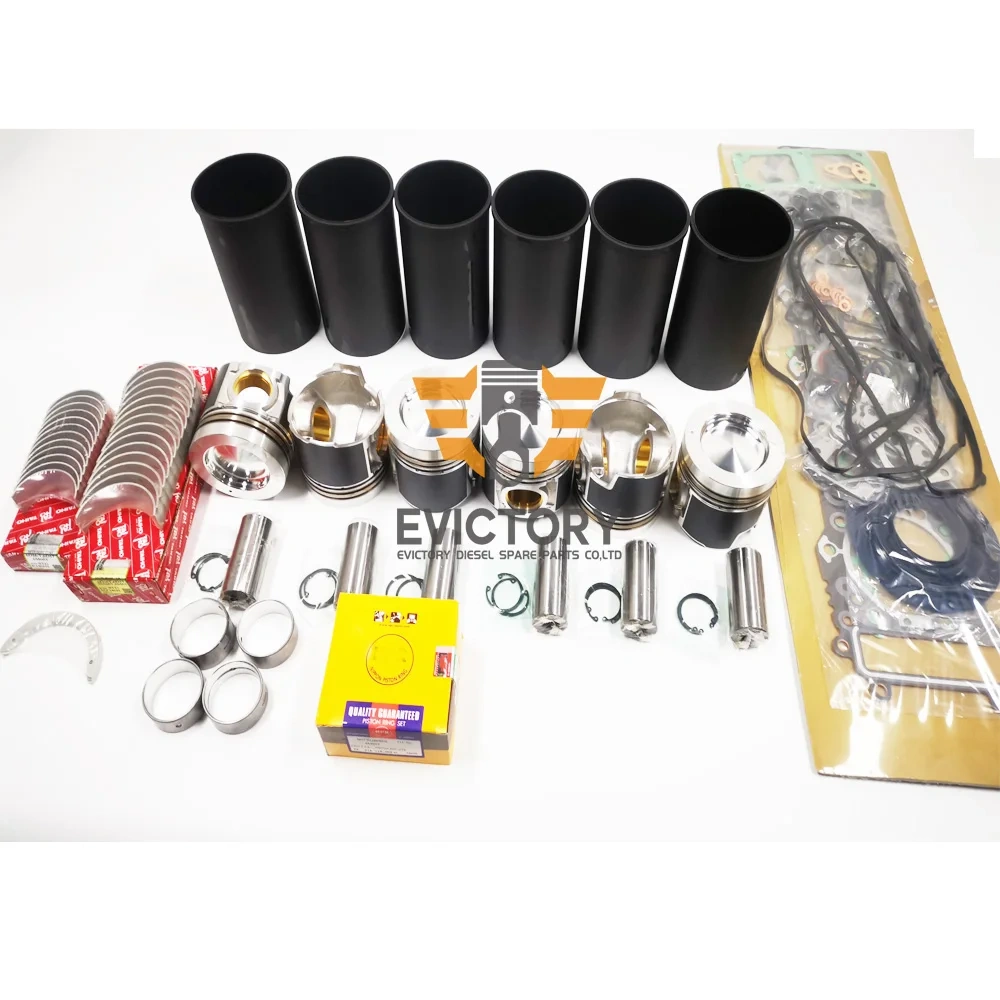 For MITSUBISHI FUSO 6M60T 6M60 rebuild overhaul kit Piston gasket liner