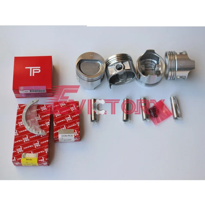 For TOYOTA forklift 4Y rebuild overhaul kit + 1pc crankshaft + piston full gasket kit ring liner set all bearings