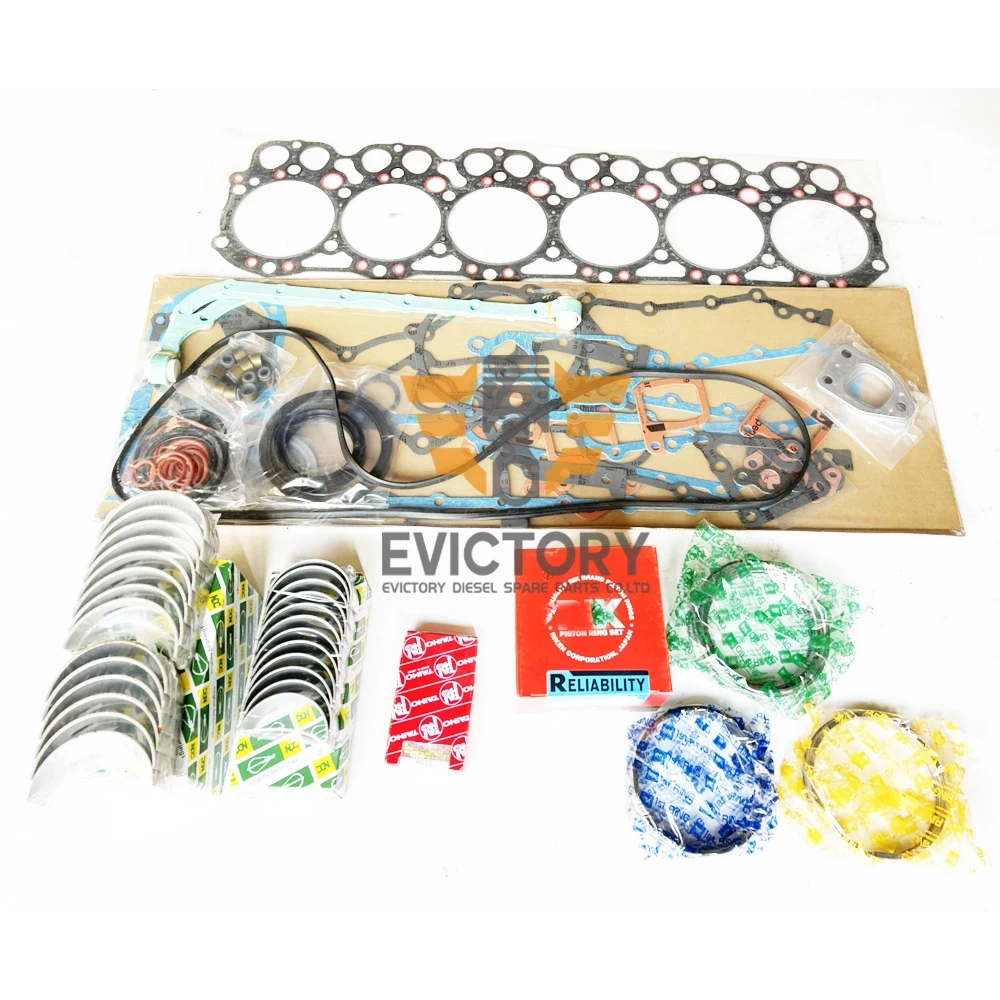 For HINO H07D H07DT Engine rebuild kit piston ring cylinder liner gasket bearing valve