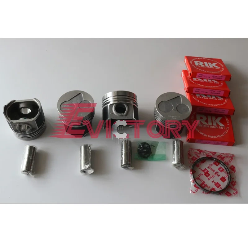 For Kubota V2203 V2203DI rebuild overhaukit Cylinder head assy + Piston + ring + full gasket kit