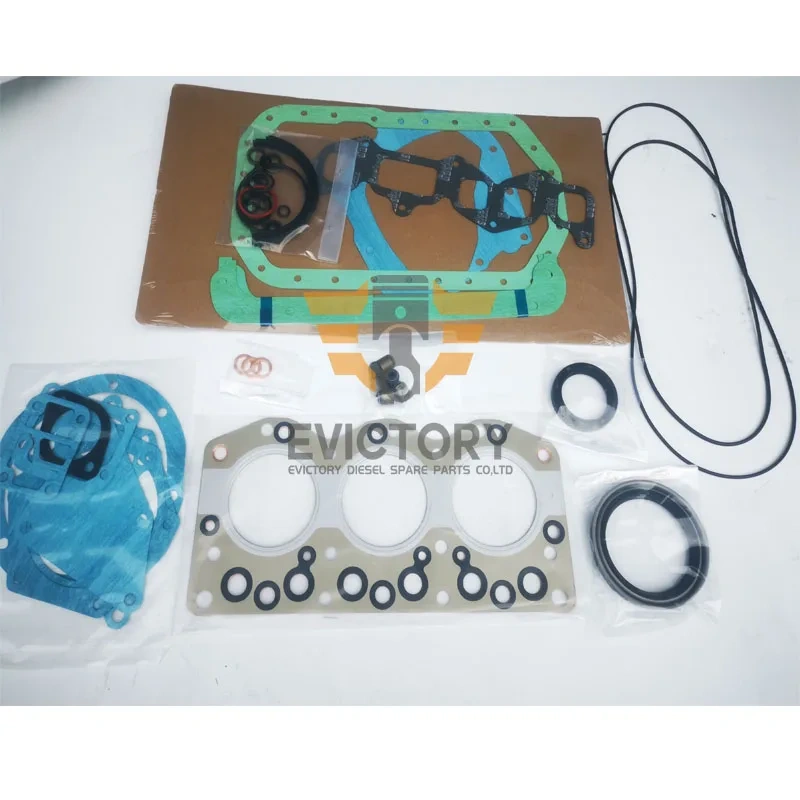 For ISUZU 3AB1 overhaul gasket kit + main conrod con rod bearing set