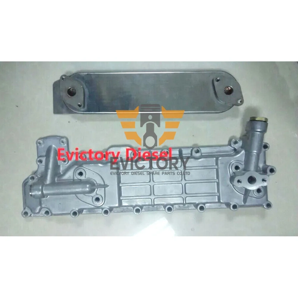 For Isuzu diesel parts 6BD1 6BD1T oil cooler core and cover assy