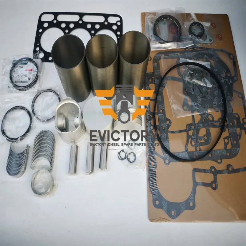 For kubota D1402 rebuild kit overhaul repair piston ring liner gasket bearing