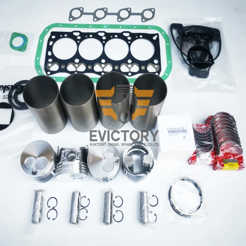 For ISUZU 4LE1 overhaul rebuild kit complete cylinder head assy + engine bearing head gasket piston liner sleeve