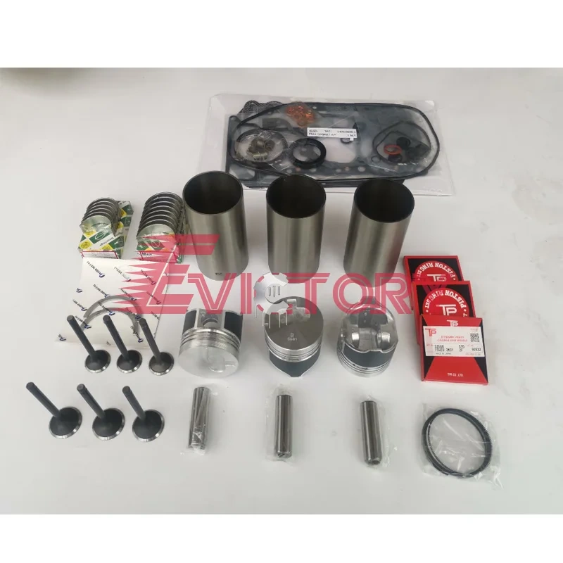 For Isuzu 3KC1 rebuild overhaul kit piston ring liner gaskets bearings valves main small bearing
