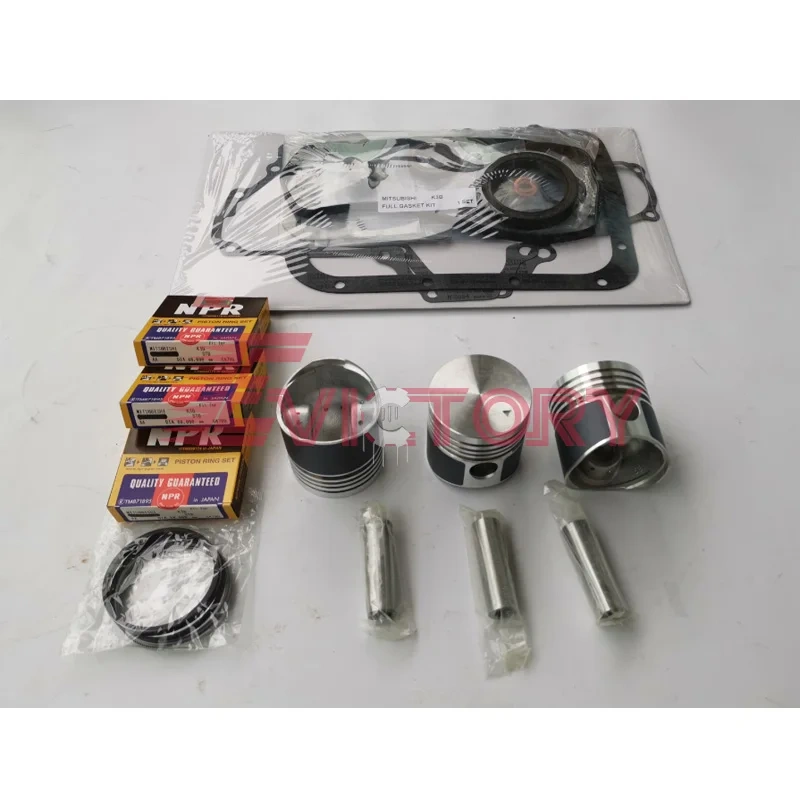 For Mitsubishi K3B ENGINE rebuild kit Piston + ring gasket bearing
