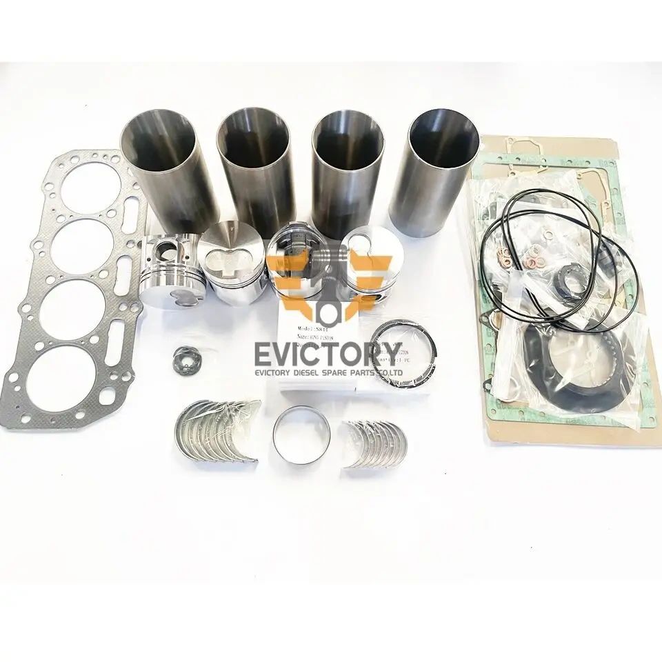 For SHIBAURA N844 N844-T N844T rebuild kit cylinder head complete piston ring cylinder liner gasket bearing set
