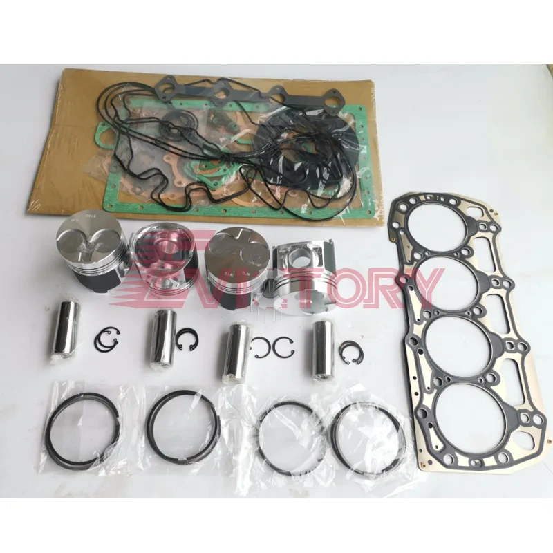 For SHIBAURA N844 N844-T N844T rebuild kit cylinder head complete piston ring cylinder liner gasket bearing set