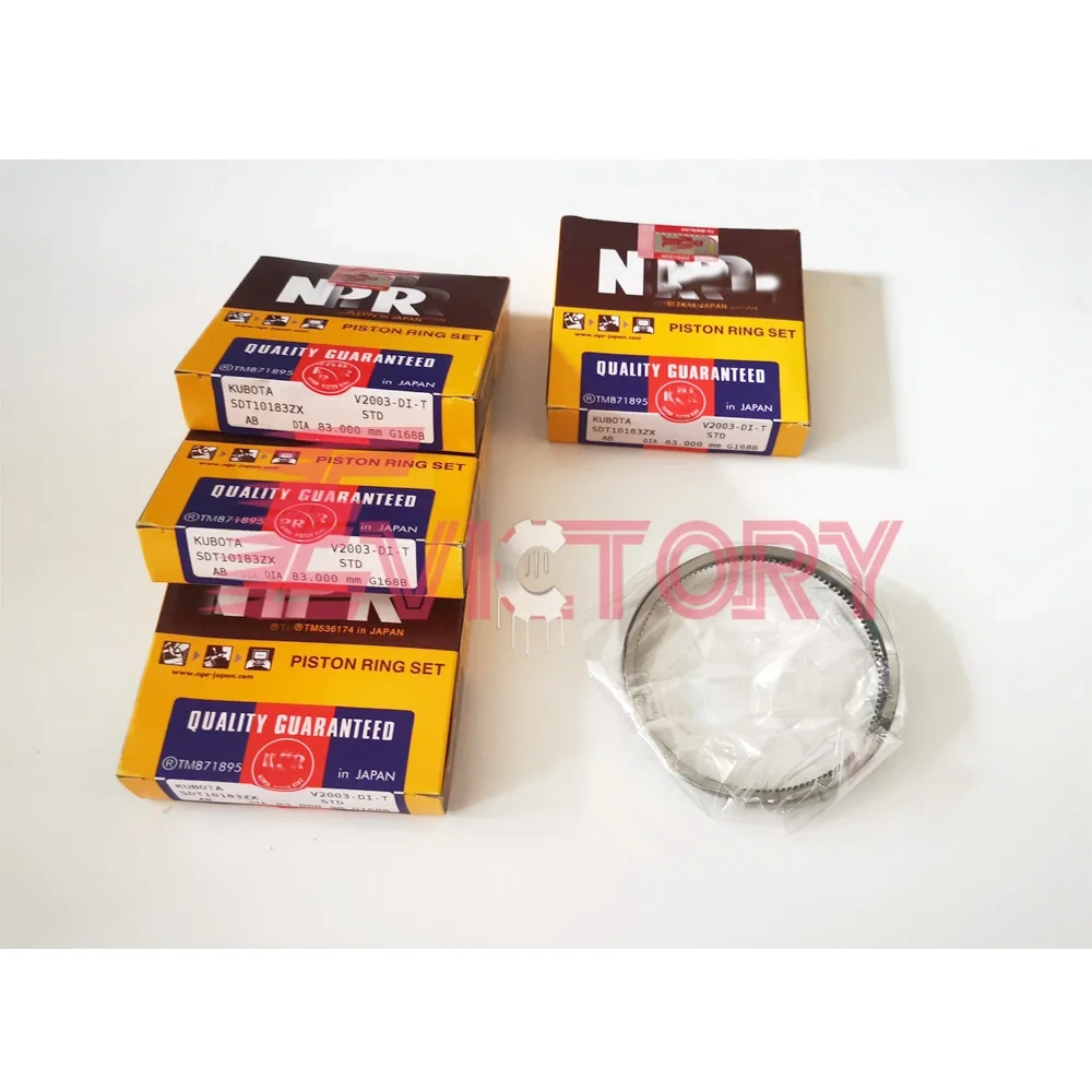 For KUBOTA excavator parts V2607 repair kit piston ring overhaul gasket kit