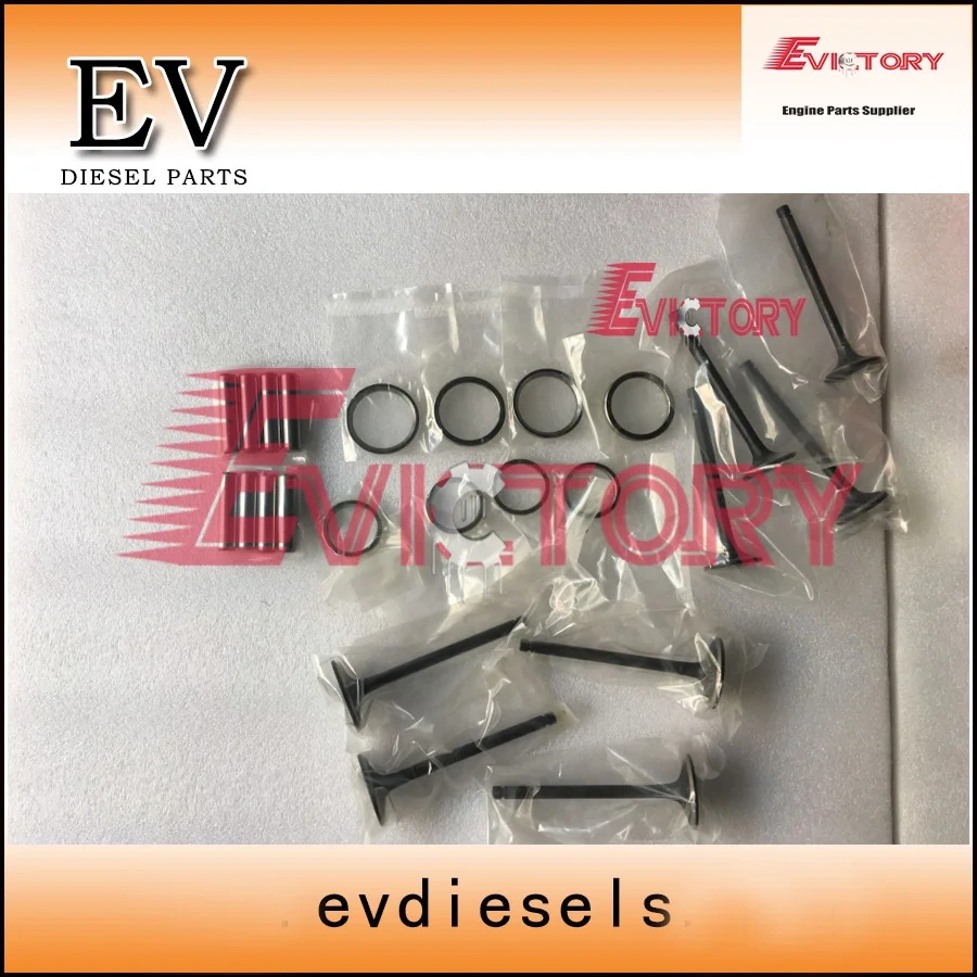 For Yanmar VIO20-1 engine overhaul kit 4TNV88 4TNV88T piston+ring+liner+bearing+gasket+Valve guide seat