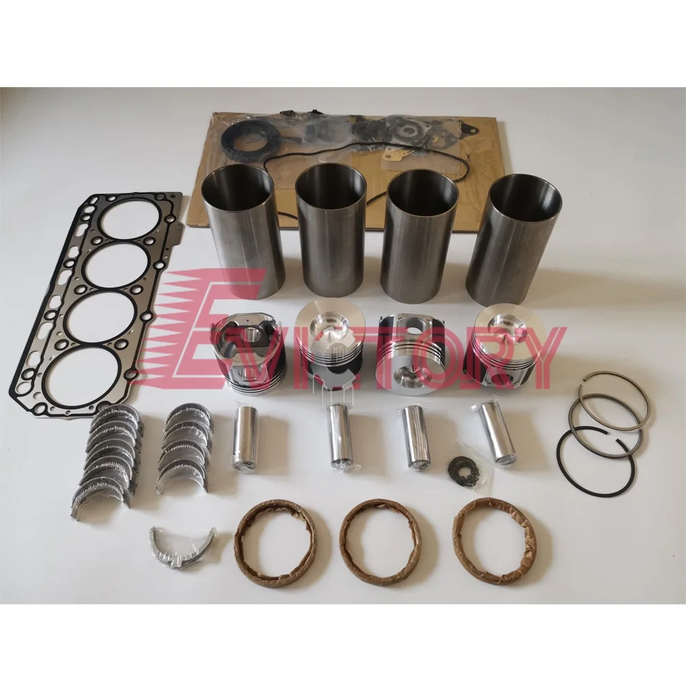 For YANMAR 4JH4 4JH5 4JH4E 4JH5E rebuild kit piston ring gasket cylinder liner set crankshaft connecting rod bearing