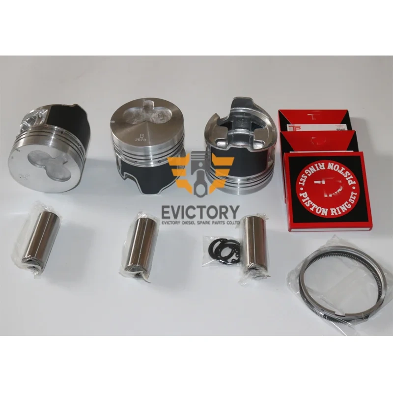 3LD1 piston and piston ring oversized +0.50 For ISUZU excavator